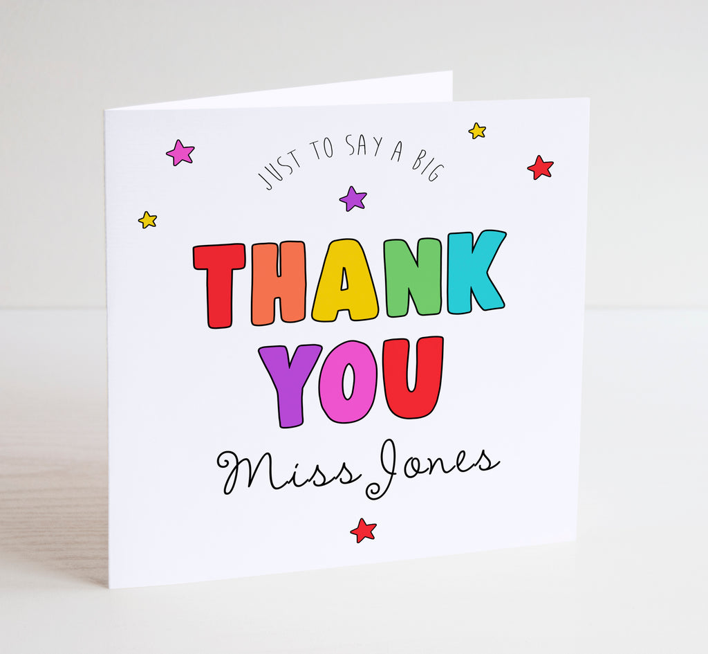 Thank You Teacher Card