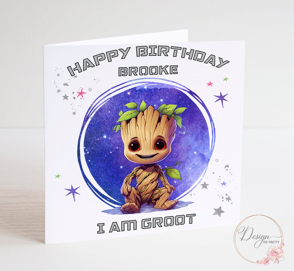 GROOT Superhero Boys Birthday Card - Marvel