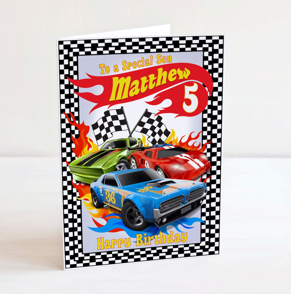 Hot Wheels A5 Birthday Card