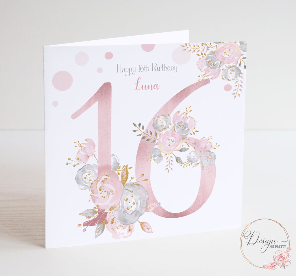 Personalised 16th Birthday Card