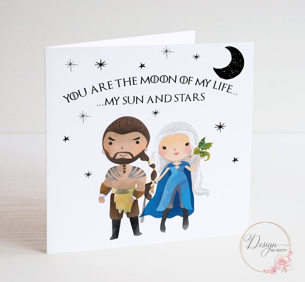 Game of Thrones Drogo & Daenerys Targaryen Valentines/Anniversary Card