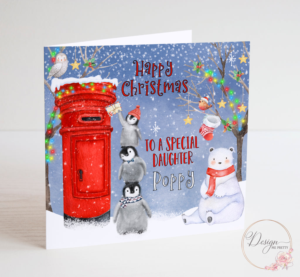 Cute Penguins Christmas Card