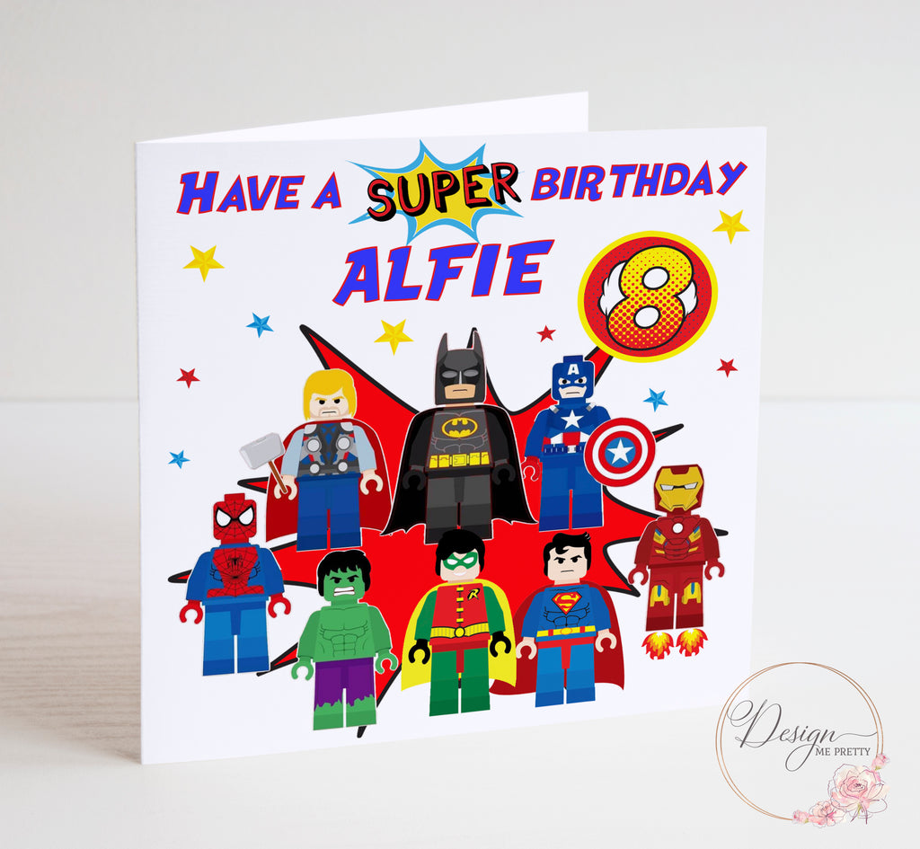 Superhero Boys Birthday Card - Marvel