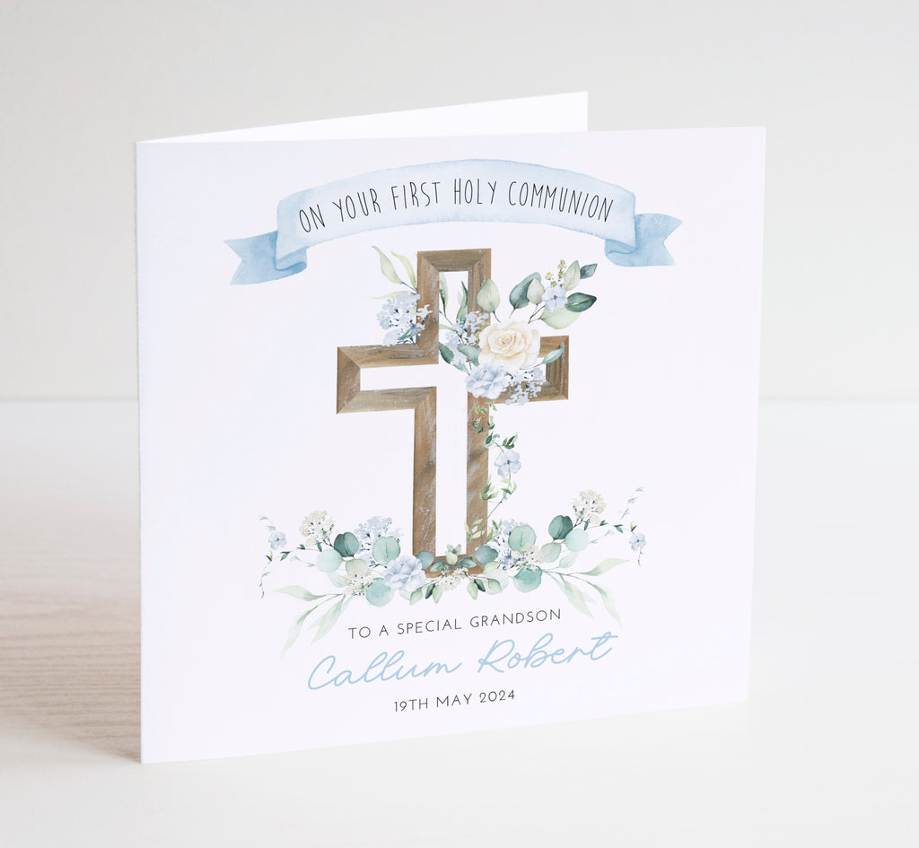 Boys First Holy Communion Card