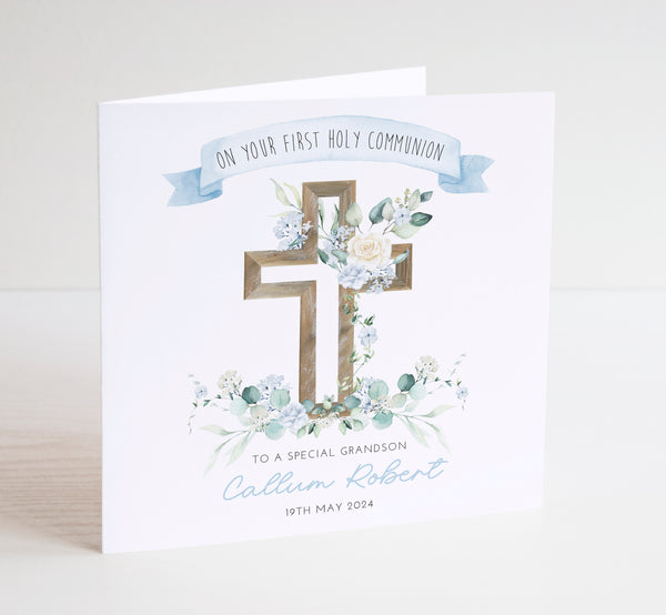 Boys First Holy Communion Card