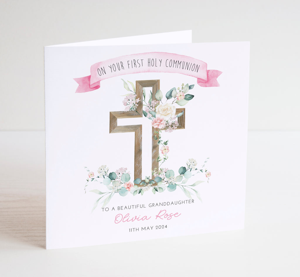 Girls First Holy Communion Card