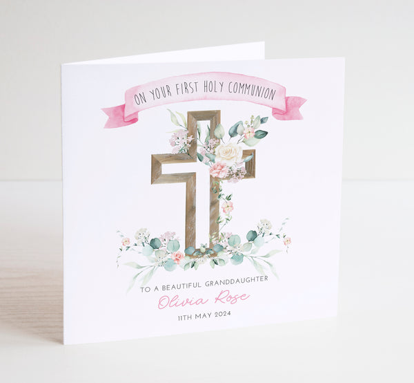 Girls First Holy Communion Card