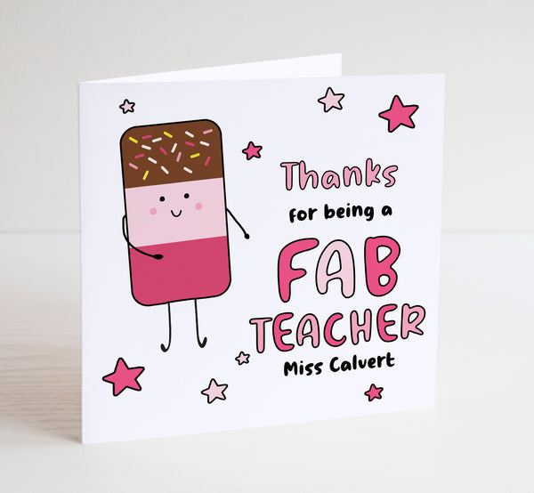 Thank You Teacher Card