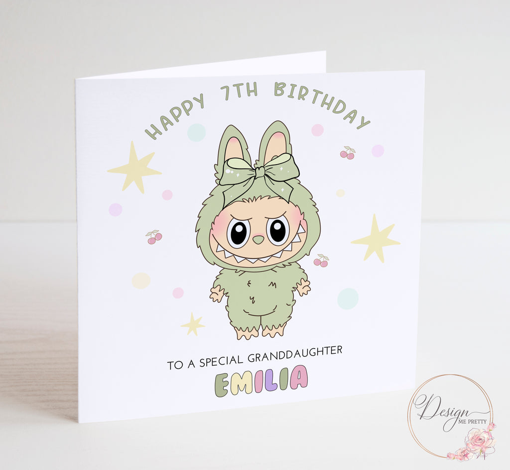 Labubu Birthday Card (Green)