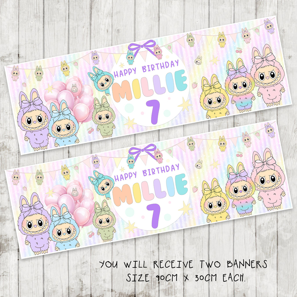 Girls Party Banner x 2