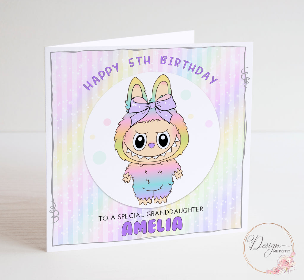 Labubu Birthday Card (Rainbow)