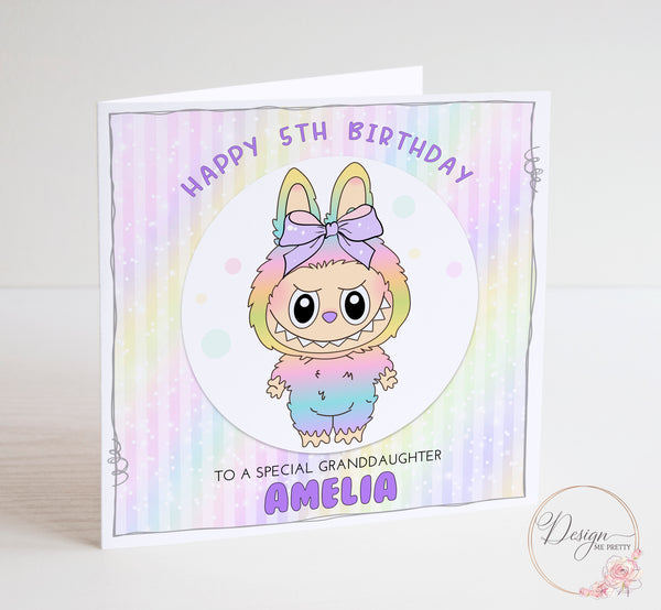 Labubu Birthday Card (Rainbow)