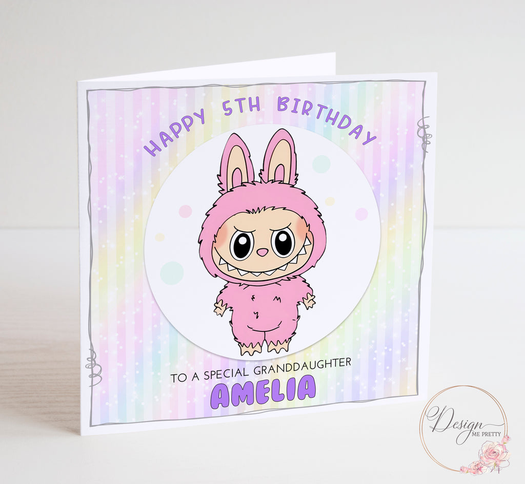 Labubu Birthday Card (Pink)