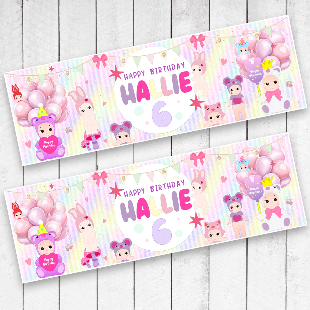 Girls Party Banner x 2