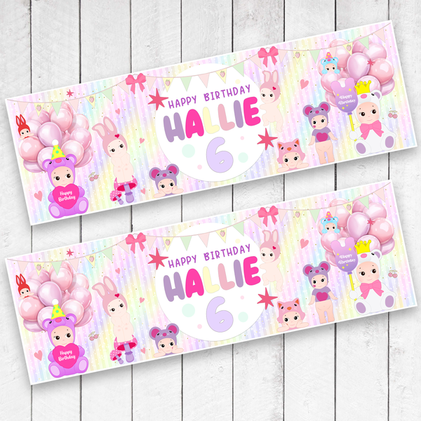 Girls Party Banner x 2