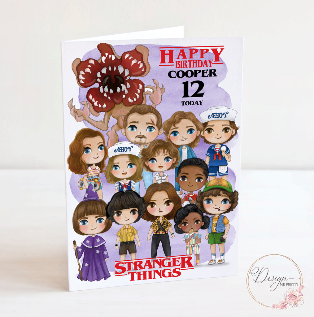 Stranger Things Birthday Card