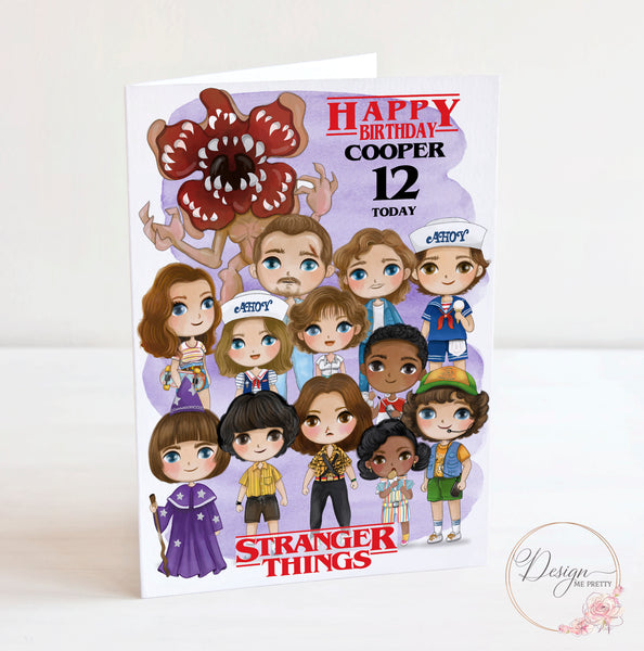 Stranger Things Birthday Card