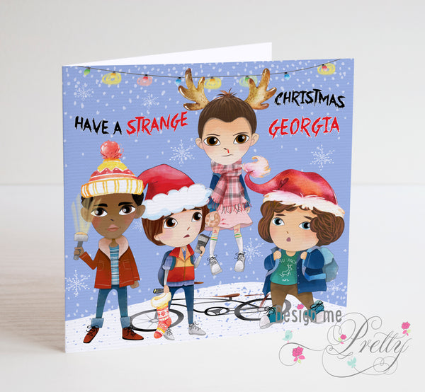 Stranger Things Personalised Christmas Card
