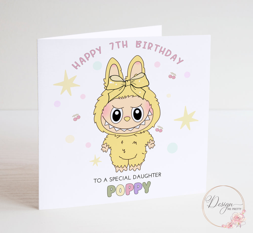 Labubu Birthday Card (Yellow)