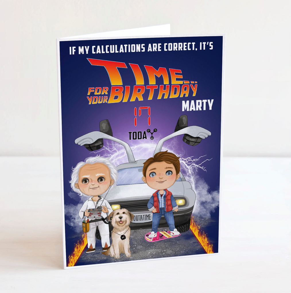 Back to the Future A5 Birthday Card