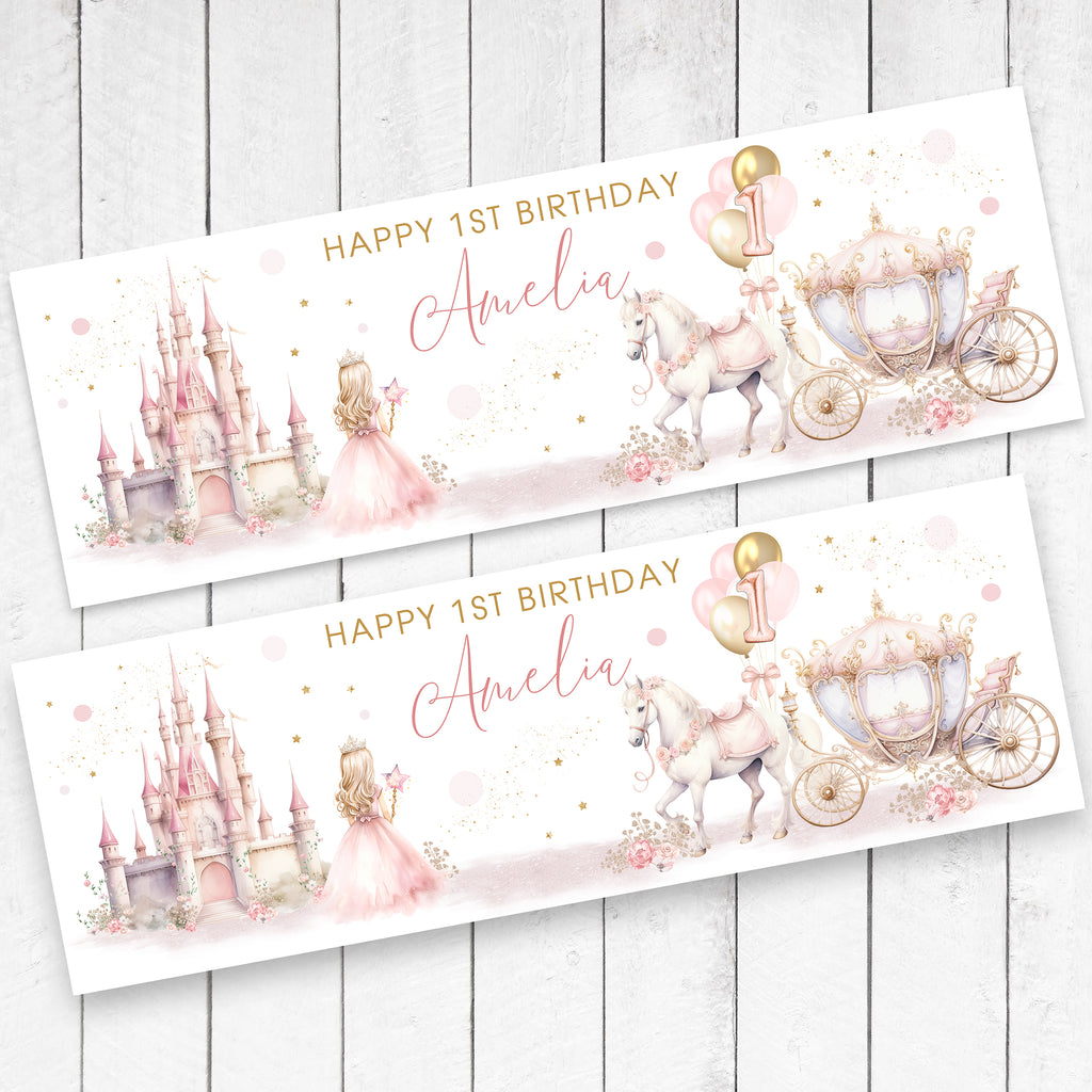 Princess Party Banner x 2 (Blonde Hair)