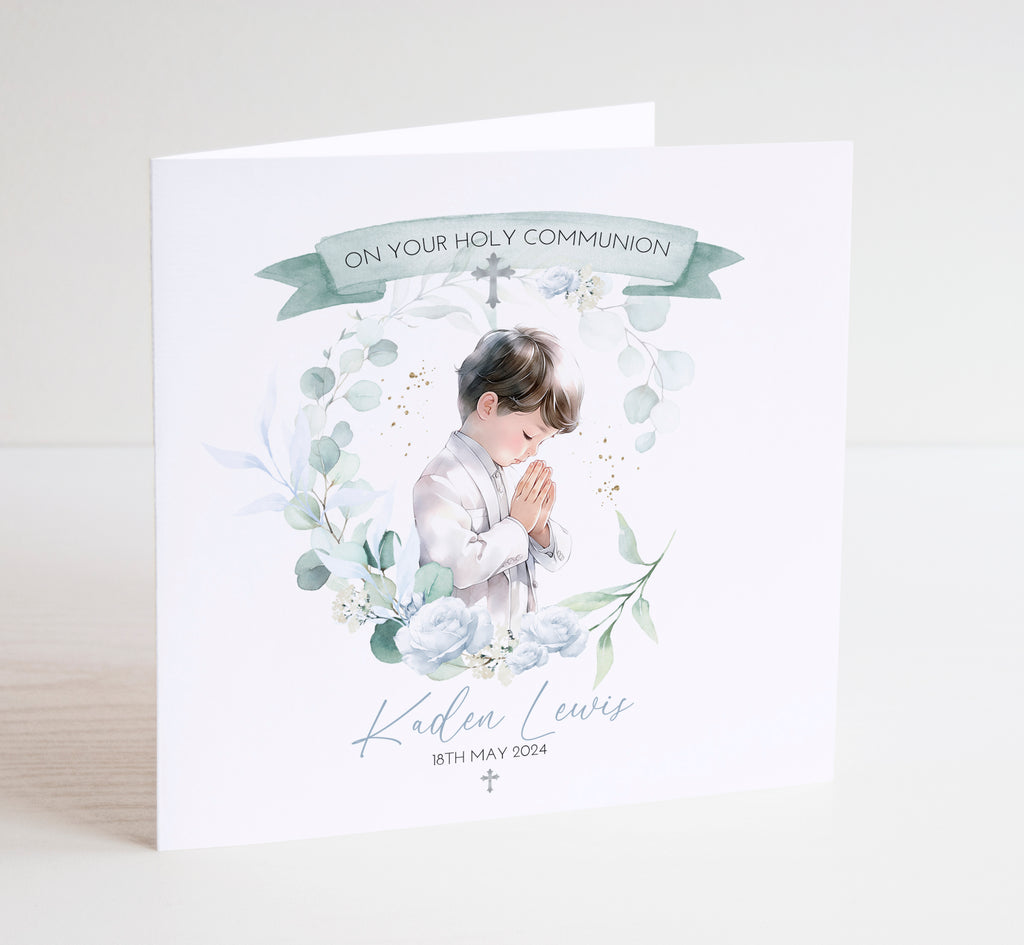 Boys First Holy Communion Card