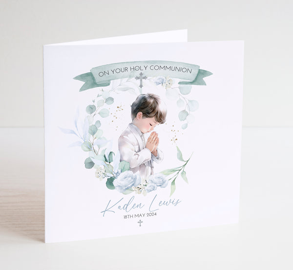 Boys First Holy Communion Card