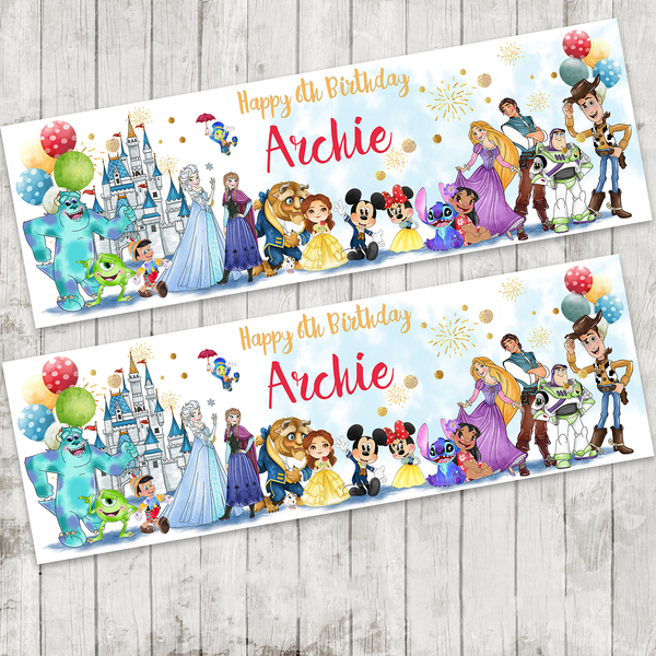 Disney Movie Character Party Banner x 2