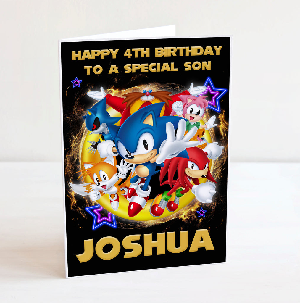 Sonic the Hedgehog A5 Birthday Card