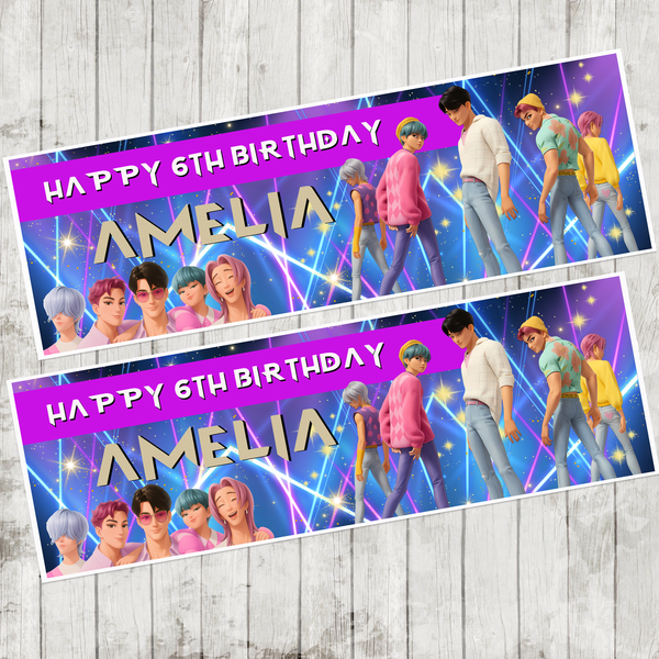 K-Pop Party Banner x 2 Saja Boys