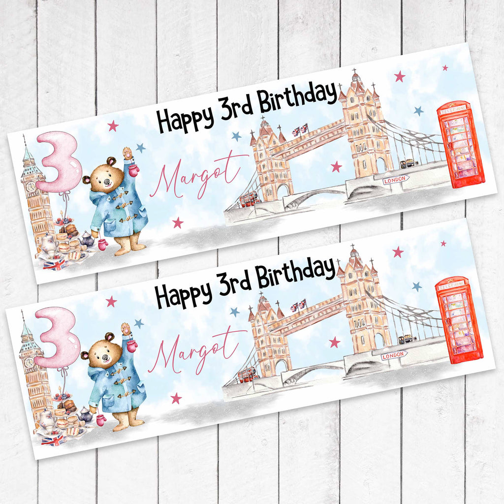 London Bear Party Banner x 2