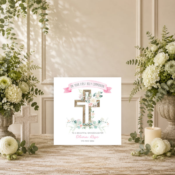 Girls First Holy Communion Card