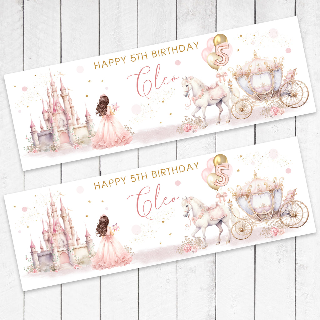 Princess Party Banner x 2 (Brunette)