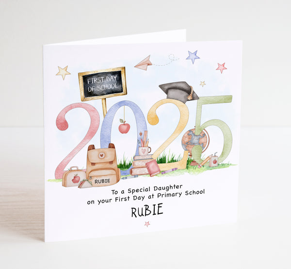 First Day at School 2025 Card