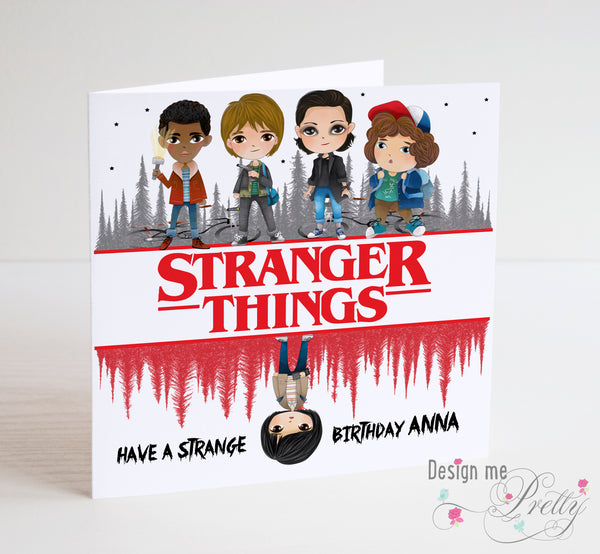 Stranger Things Birthday Card