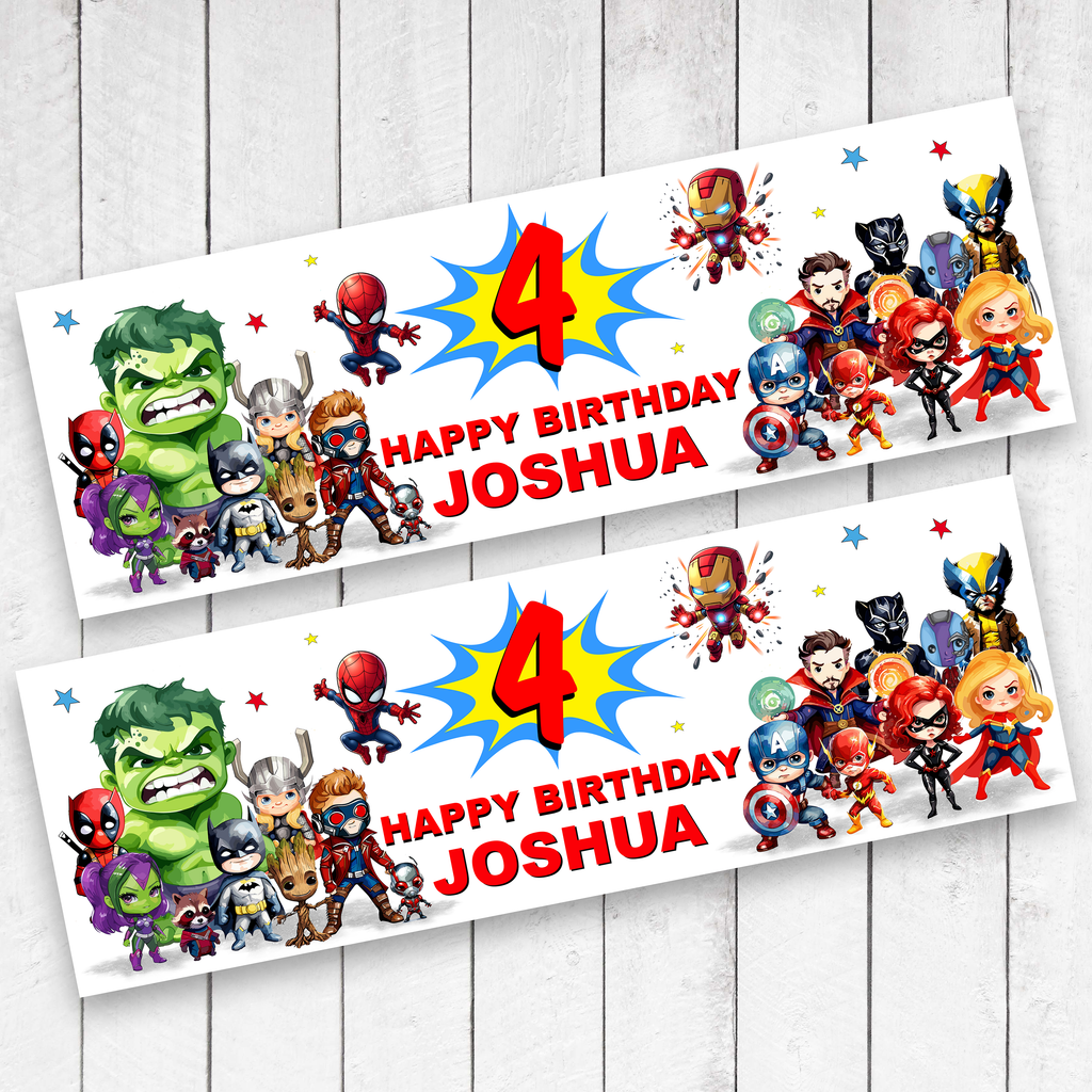 Superhero Party Banner x 2