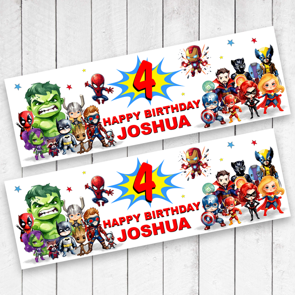 Superhero Party Banner x 2