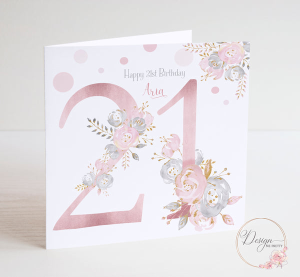 Personalised 21st Birthday Card