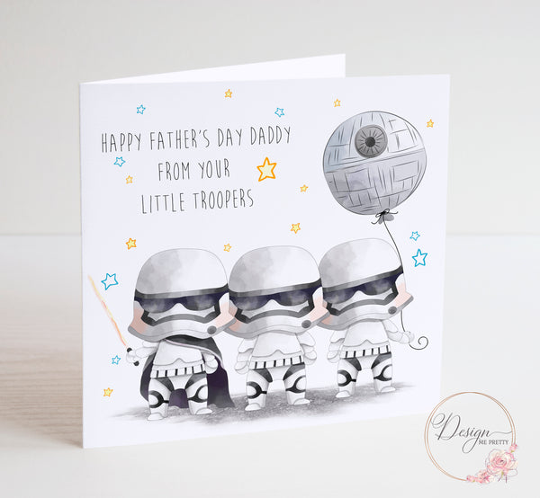 Star Wars Stormtrooper Father's Day Card - Boys x 3