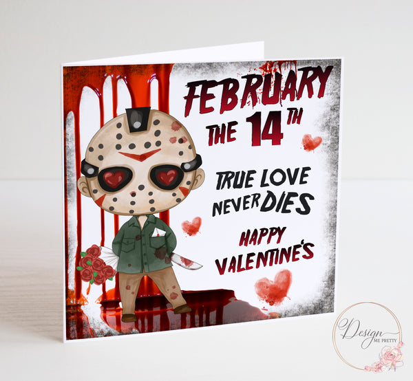 Friday the 13th Horror Valentines Card -Jason