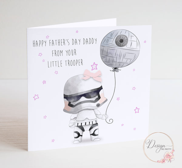 Star Wars Stormtrooper Father's Day Card - Girl