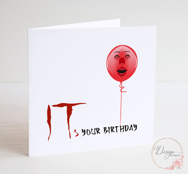IT Pennywise the Clown Birthday Card