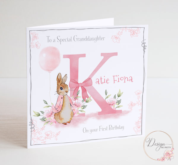 Flopsy Rabbit Girls Birthday Card - Peter Rabbit A-Z