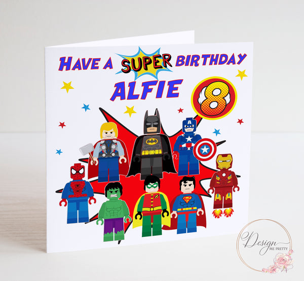 Superhero Boys Birthday Card - Marvel